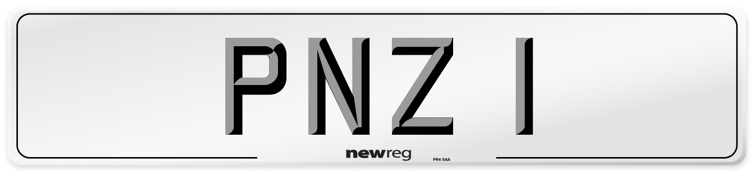 PNZ 1 Number Plate from New Reg